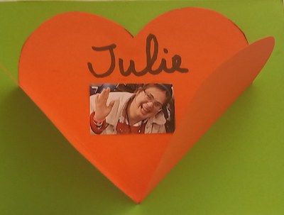 Month 7. A card heart