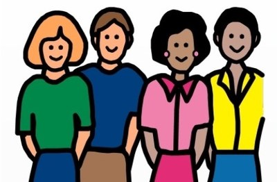 Pictogramas en blanco de la oración Fe y Luz