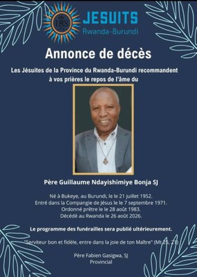 Faire part décès Père Guillaume