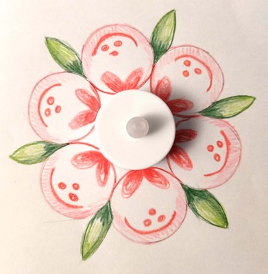 8  photo support lumignon décoré